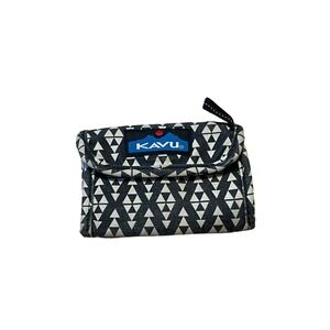 KAVU Wally Wallet Folding Static Hook Loop‎ Unisex Black White Geometric Canvas